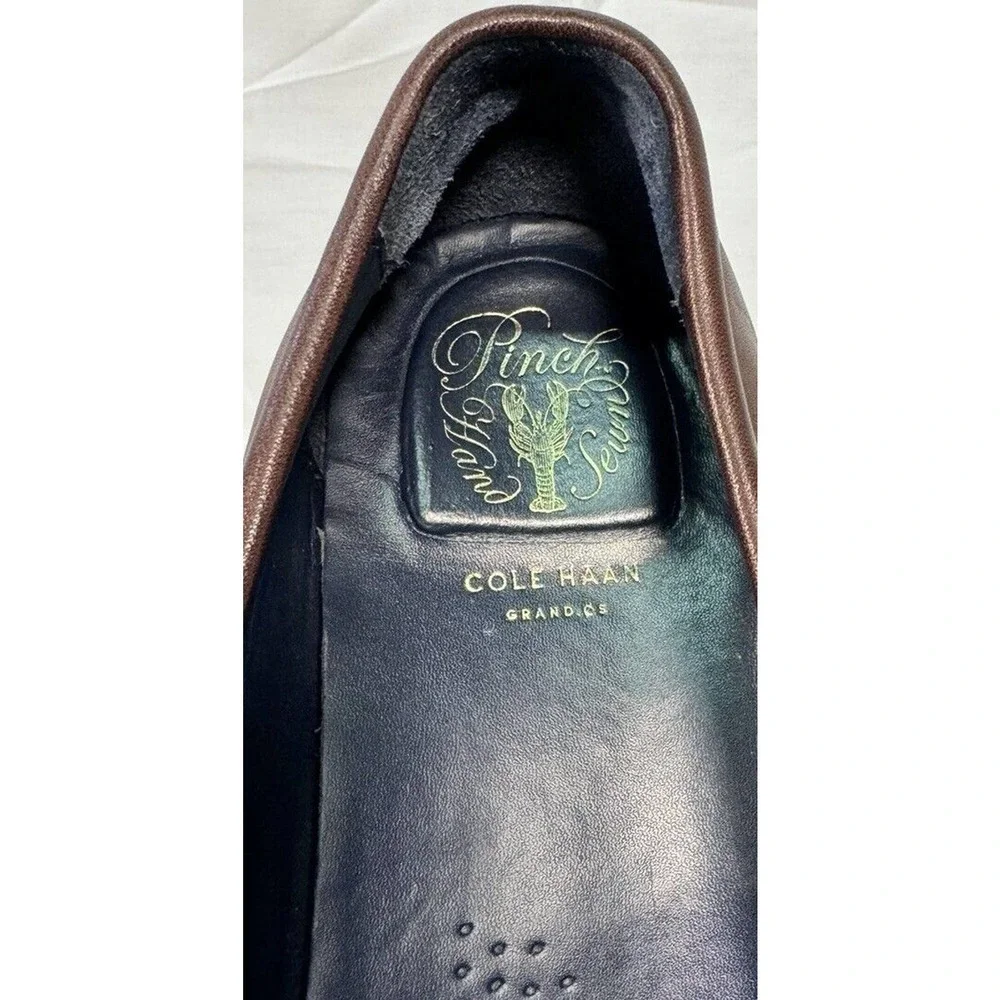 Cole Haan Grand OS Pinch‎ Mens Size 10 M Loafers Brown Leather Tassel Shoes